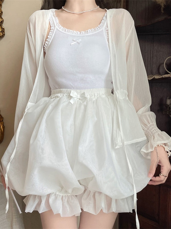 Puffy Organdy Bloomers Lolita White