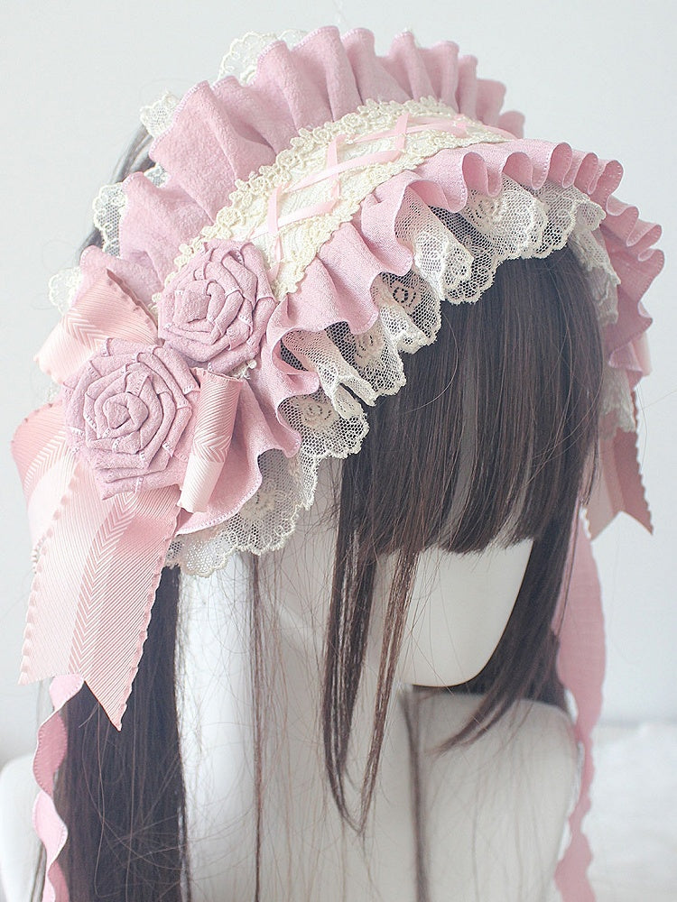 Details 7 Options Color Ruffled Bowknot Design Hairband Floral