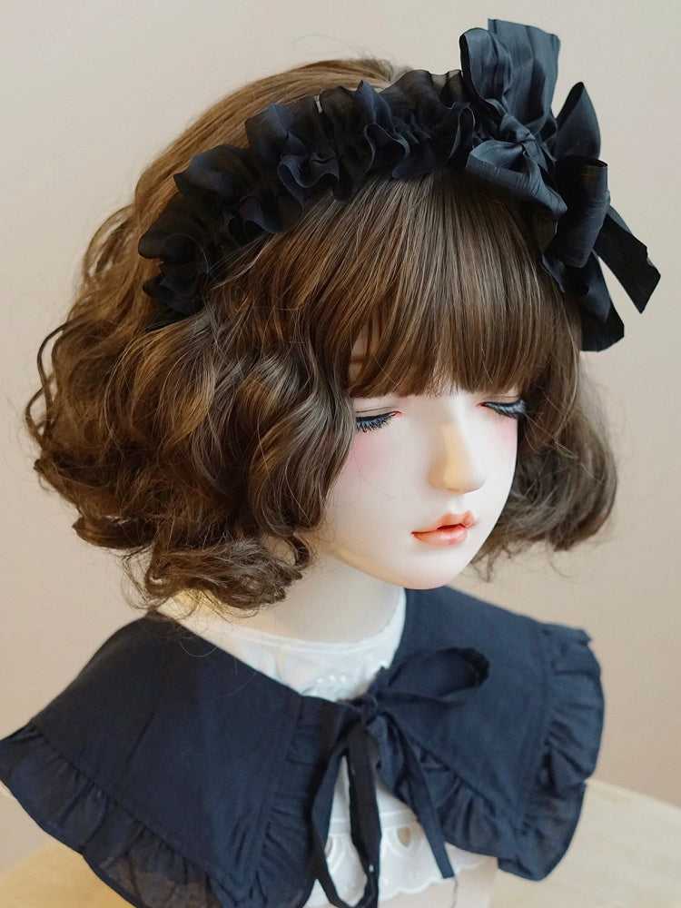 トリムブラックレースディテールボウノットKC