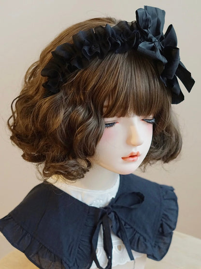 トリムブラックレースディテールボウノットKC