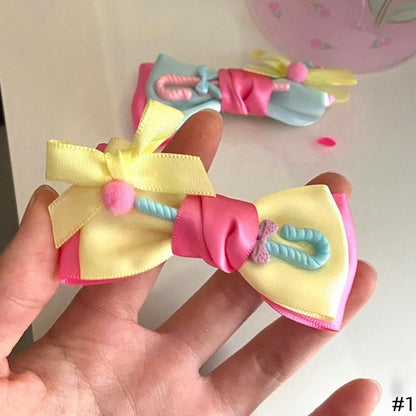 Lolita Macaron-Colored Dreamy Hairclip Bowknot