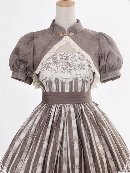 Puff Brown Sleeevs Bolero
