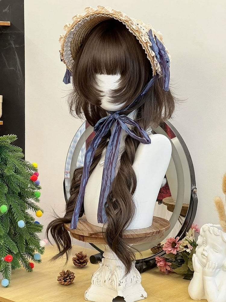 Double Roman Curly Wig with Air Bangs - Alice Garden