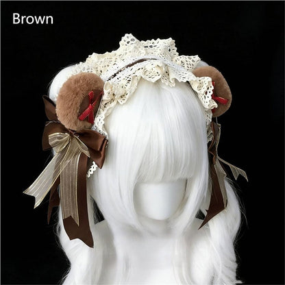 Lace Ear Colors KC with 3 Accent Bow Trim Bear