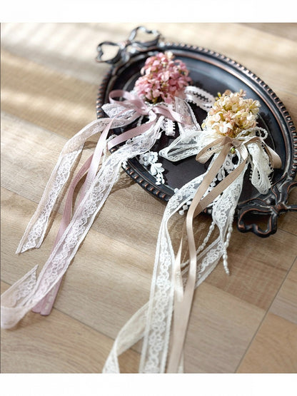 Sweet Floral Embroidery Brooch Set - Penny House