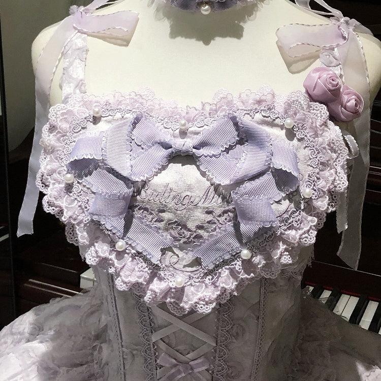 Heart Chest Embellishment with Removable Lace Bow in Four Color Options - Dream Gift Box