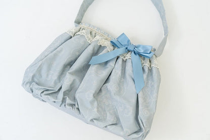 Rosa Tasche Grau Blau Hand /