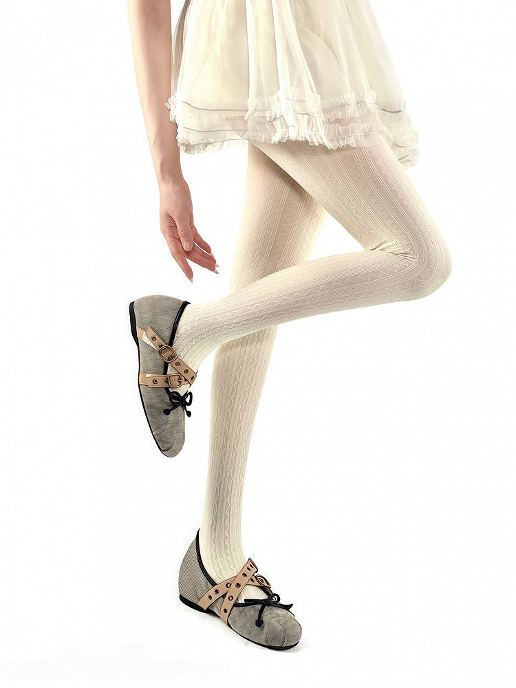 Striped Colors Tights Pattern Slimming 4