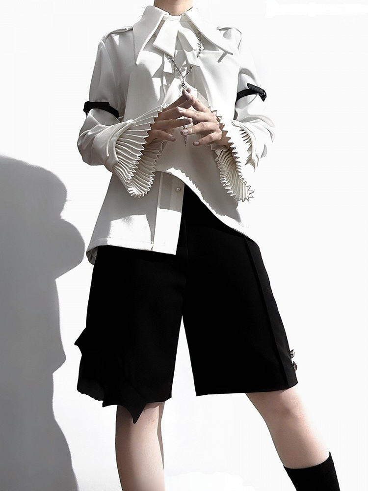 ロリータ 襟王子 ポインテッドシャツ風 王子様 白