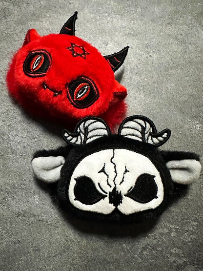 Red Plush Devil Gothic Hairclip