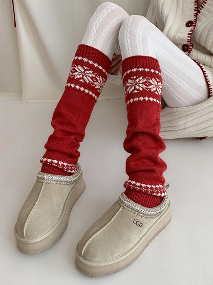 Retro Red Warmers Fair Leg White Isle
