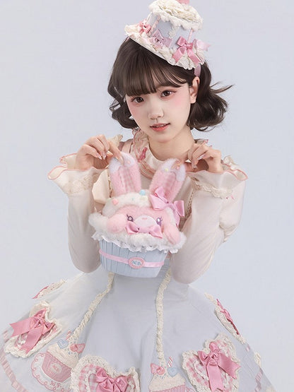 Bunny Cupcake Blue Bag Sweet Pink