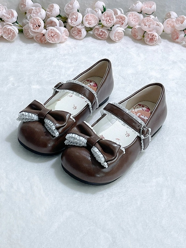 Niedrig - Süß mit Lolita Rüschen Janes Trim Toe Heel Mary Round