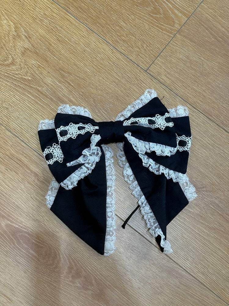 KC White Bow Large Lolita Black