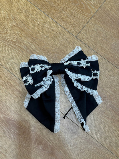 KC White Bow Large Lolita Black