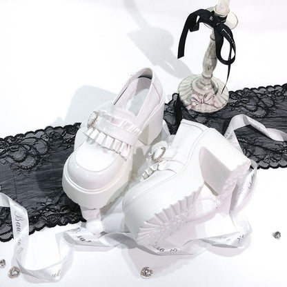 Lolita Glossy Platform Loafers – Japanese Jirai Subculture Style