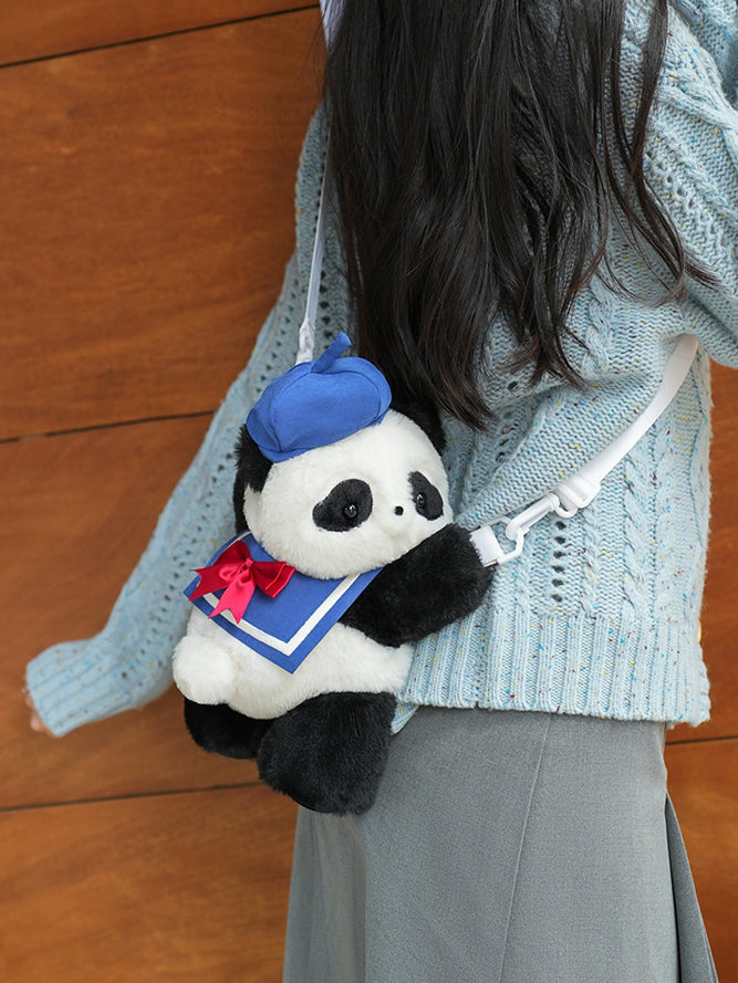 Decorated Middle/Large Sailor Blue Size Bowknot + Collar Hat