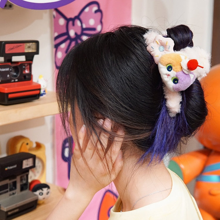 Pink/Blue/Brown Cute Cat Claw Clip