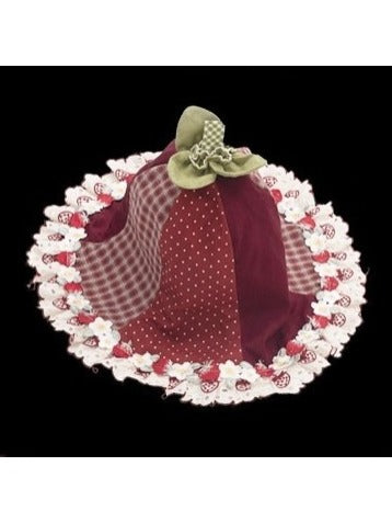 Wine Red Strawberry Hat with Plaid & Polka Dots - Unfinished Fairy Tales