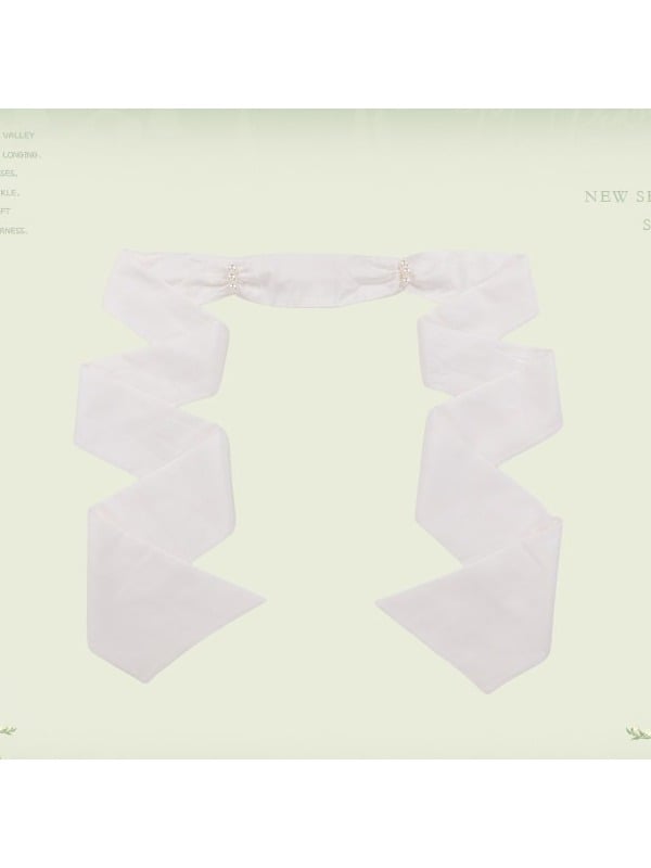 Pearl-Decorated Belt in Green or White - Mademoiselle Pearl