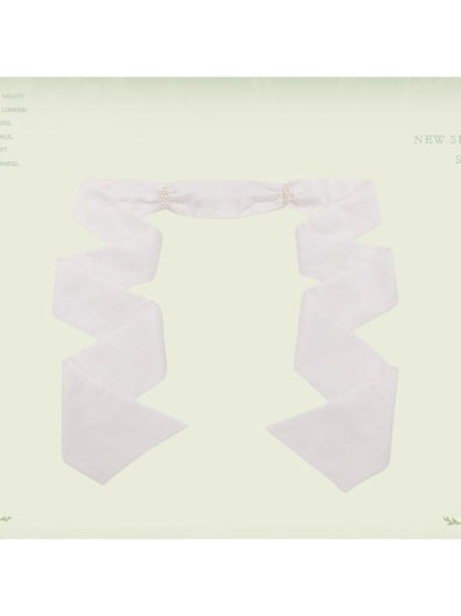Pearl-Decorated Belt in Green or White - Mademoiselle Pearl