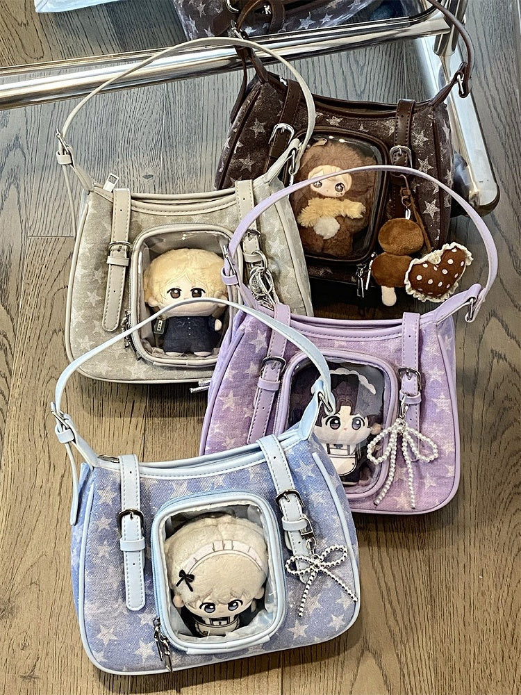 Y2K Star Denim Crossbody Bag
