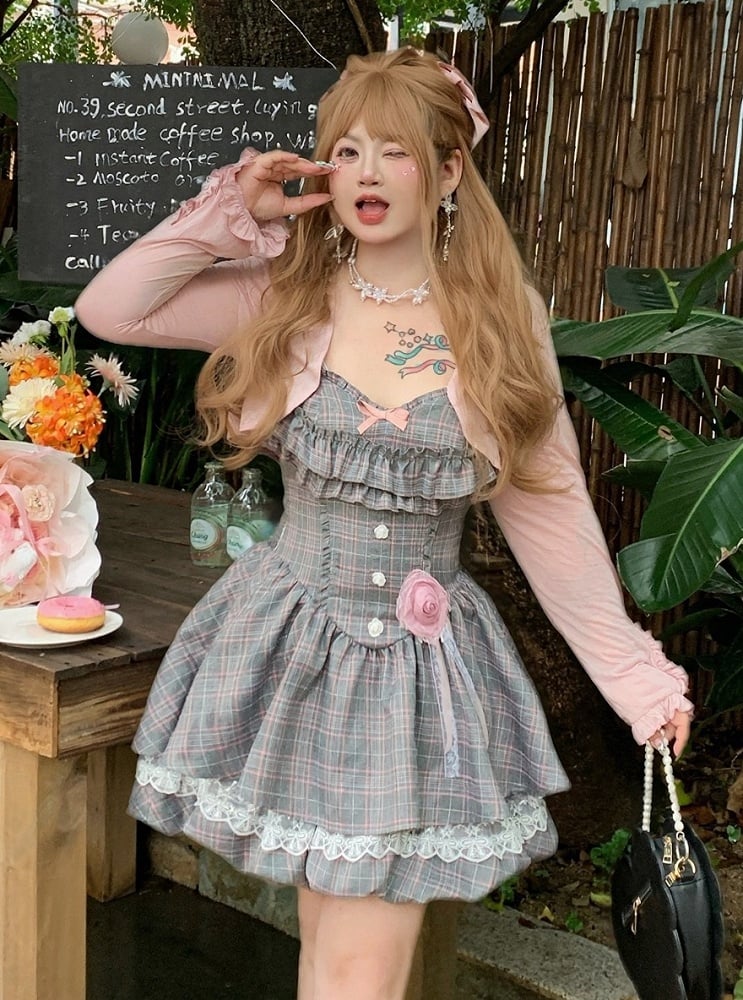 Soft Pink Blouse with Front Opening and Ruffled Cuffs - Hard Candy