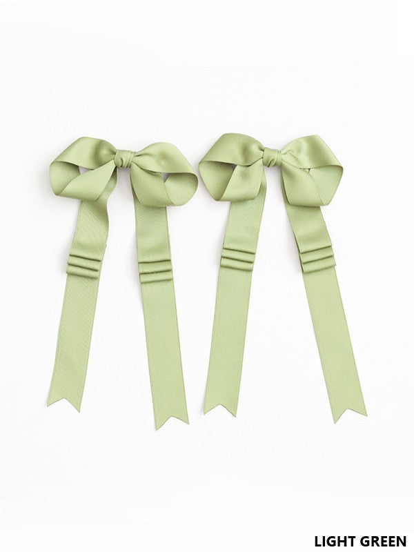 18 Long Ribbon Satin Lolita Options Bowknot Hairclip Color
