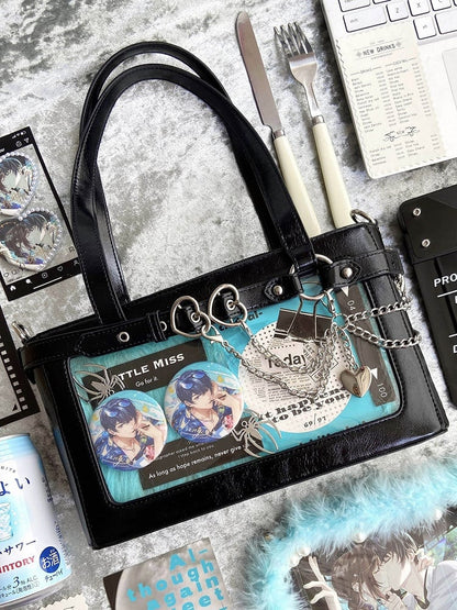 Tasche Schwarz Ketten Schulter Abnehmbare Ita