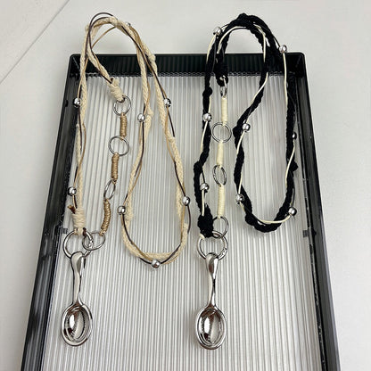 Y2K Key/Spoon Pendant Necklace