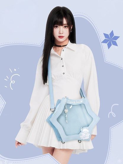 Sac bandoulière transparent Ita Bag Snowflake - thejunco