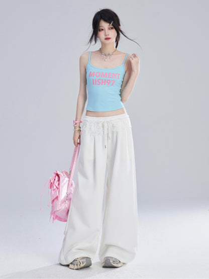 ブルーレタープリントのビタースイートキャミトップ