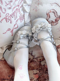 Design Round Toe Elegant Snap Mid Lolita Silver with Heels