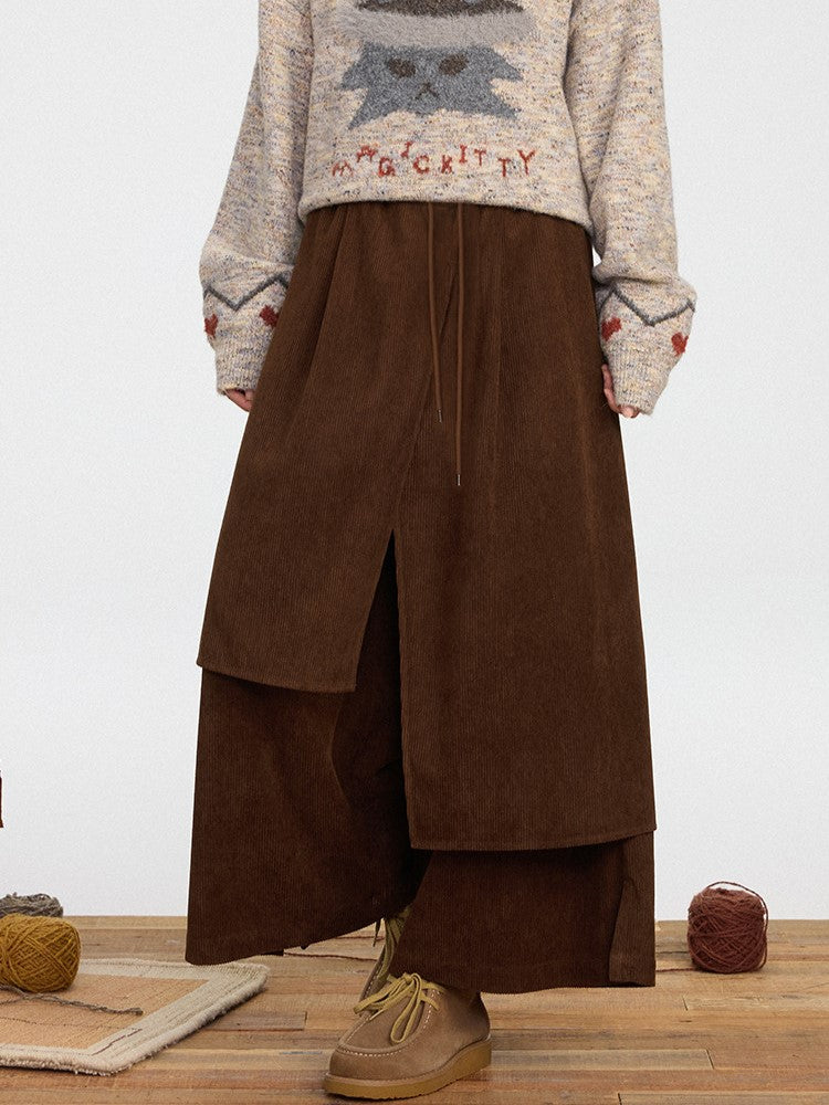 Asymmetrical Cut Pants 3 Wide-leg Design Colors