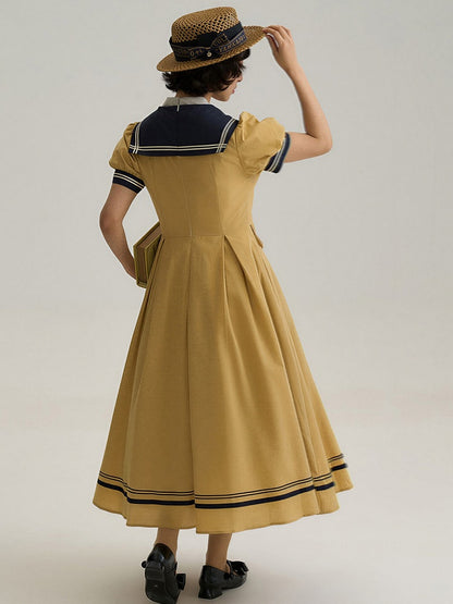 Yellow Sailor Collar Elegant Lolita Dress - LilyVow