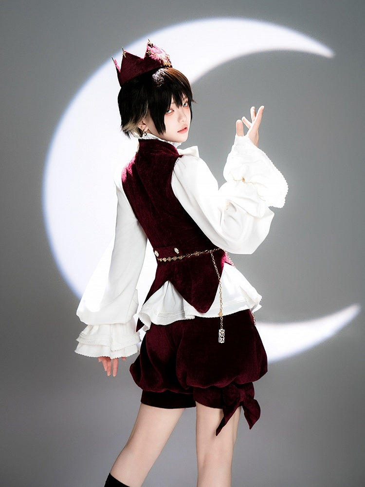 Lolita Prince Wine Headpiece Ouji Red Crown