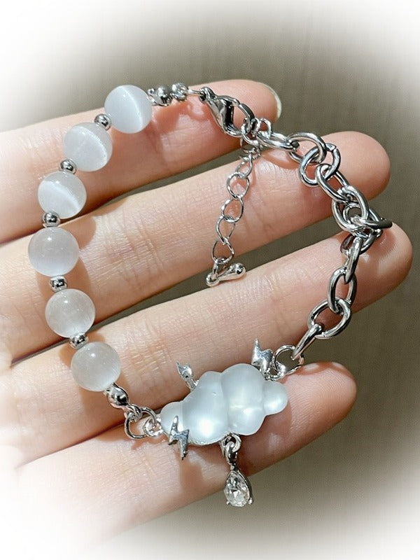 White Cloud Bead Bracelet - Kiwi Store