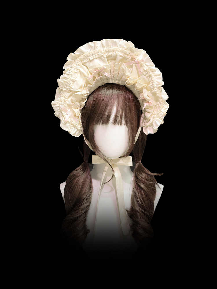 Lolita / Haube Blau Beige Lila