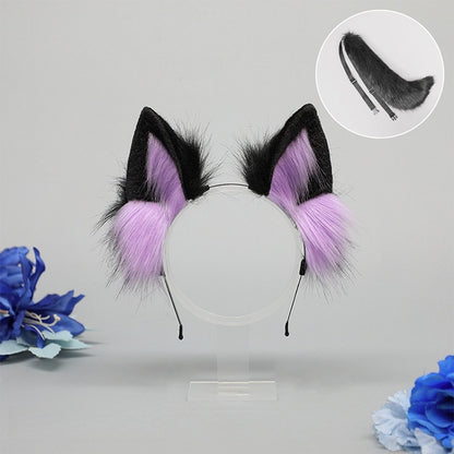 9 Faux Cute Ear Wolf Fur Lolita KC Colors