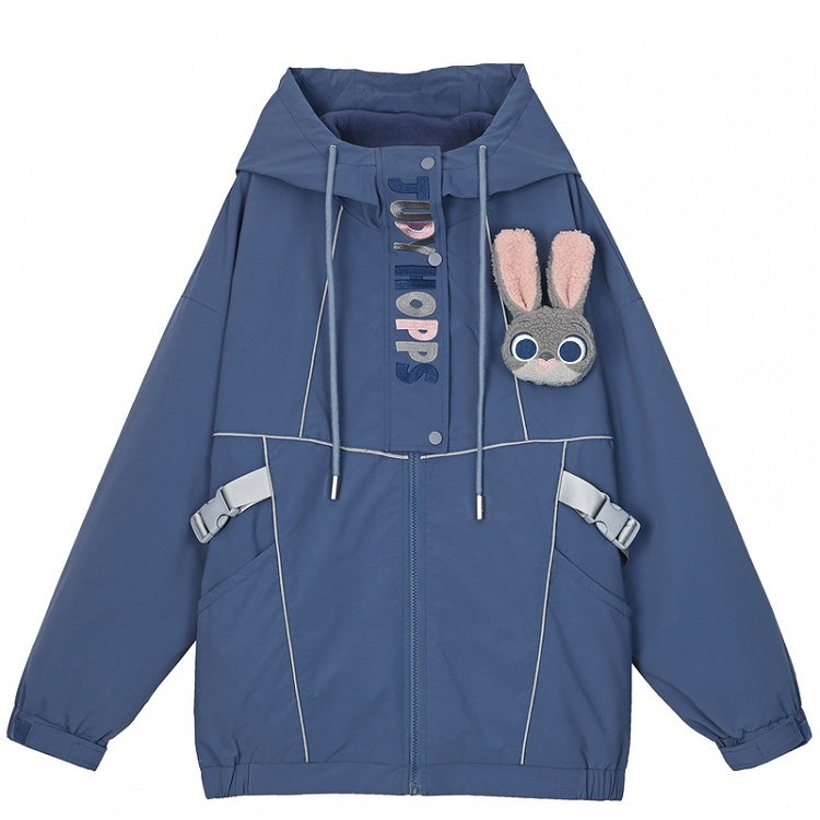 ズートピア ニックとジュディ グリーン/ブルー フード付きジャケット