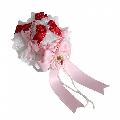 Set (Pearl Lolita Accent) 4-Color Chain Mini Hat Strawberry-Themed