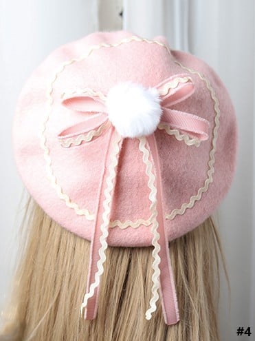 10 Lolita Bowknot Sweet Color Options Beret