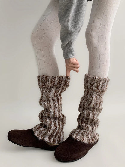 (4 Warmers Colors) Leg Marled Ribbed