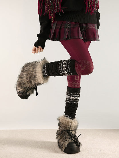 Bunny Print Colors Geometric 4 and Tights
