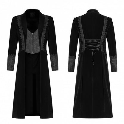 Medium Length Gothic Jacket Men's Black