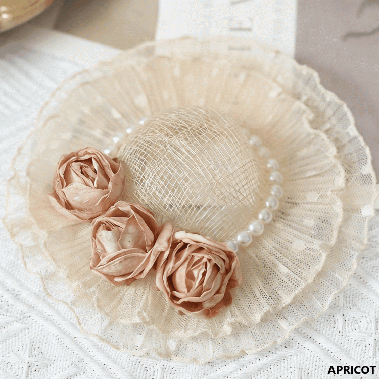 Hat Lolita Options Mini Color Details Bead Design Floral With 11