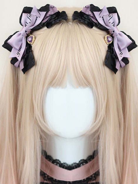 3 Options Color Hairclip Charm Kei Bowknot Jirai Heart