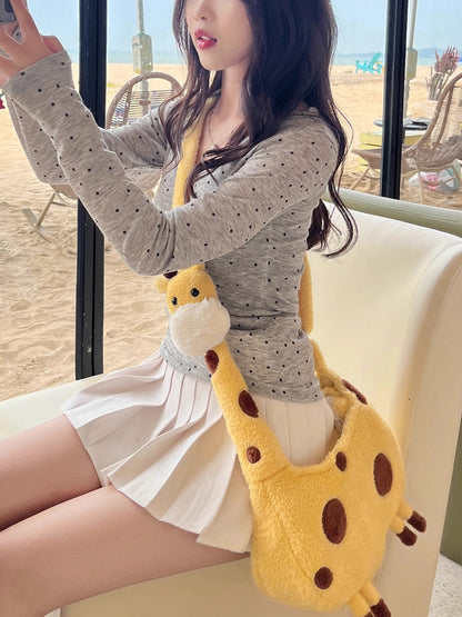 Tasche Giraffe Crossbody Gelb