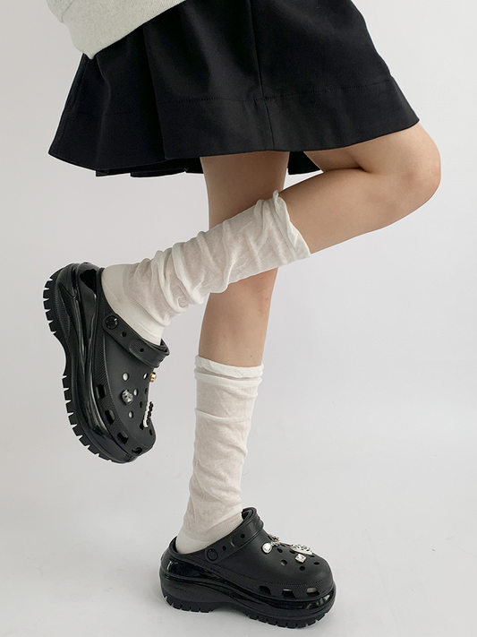 Calf Colors Ruched 4 Minimalist Socks