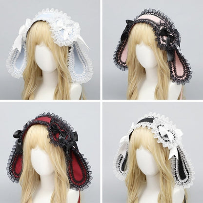 Design Details Trim Bowknot Options Color Lace Heart Bunny 4 Ear